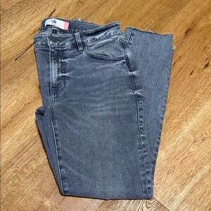 Cabi Dark Gray High Skinny Distressed Jeans